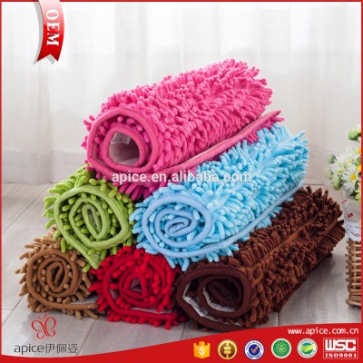 high quality 40*60cm bath mat chenille customized color bath mat