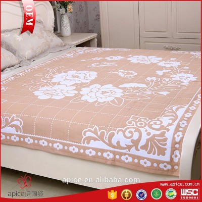 100% cotton jacquard 150*200cm bed cover towelling coverlet