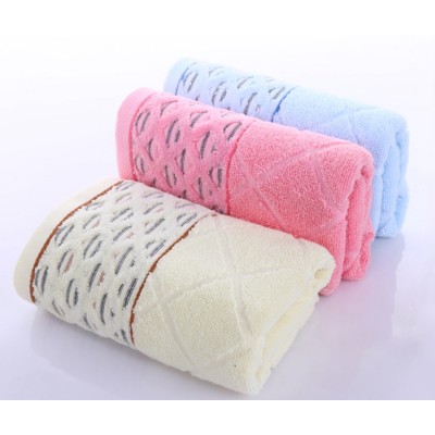 Factory custom stock lot 100% cotton bath towel soft hand towel