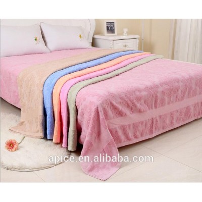 100% Cotton solid color terry blanket