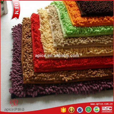 40*60cm square design chenille bath mat for home using